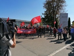 Protest nach der Bekanntgabe der Arbeitgeberpläne im September 2021